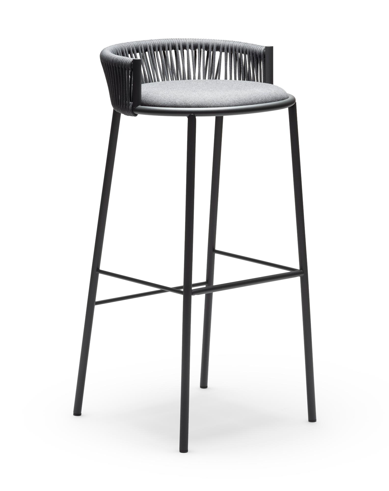 Уличный серый барный стул SG-80 Millie