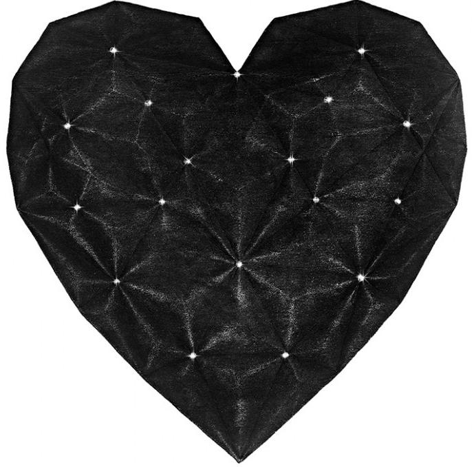Дизайнерський килим серце Heart Diamond Black