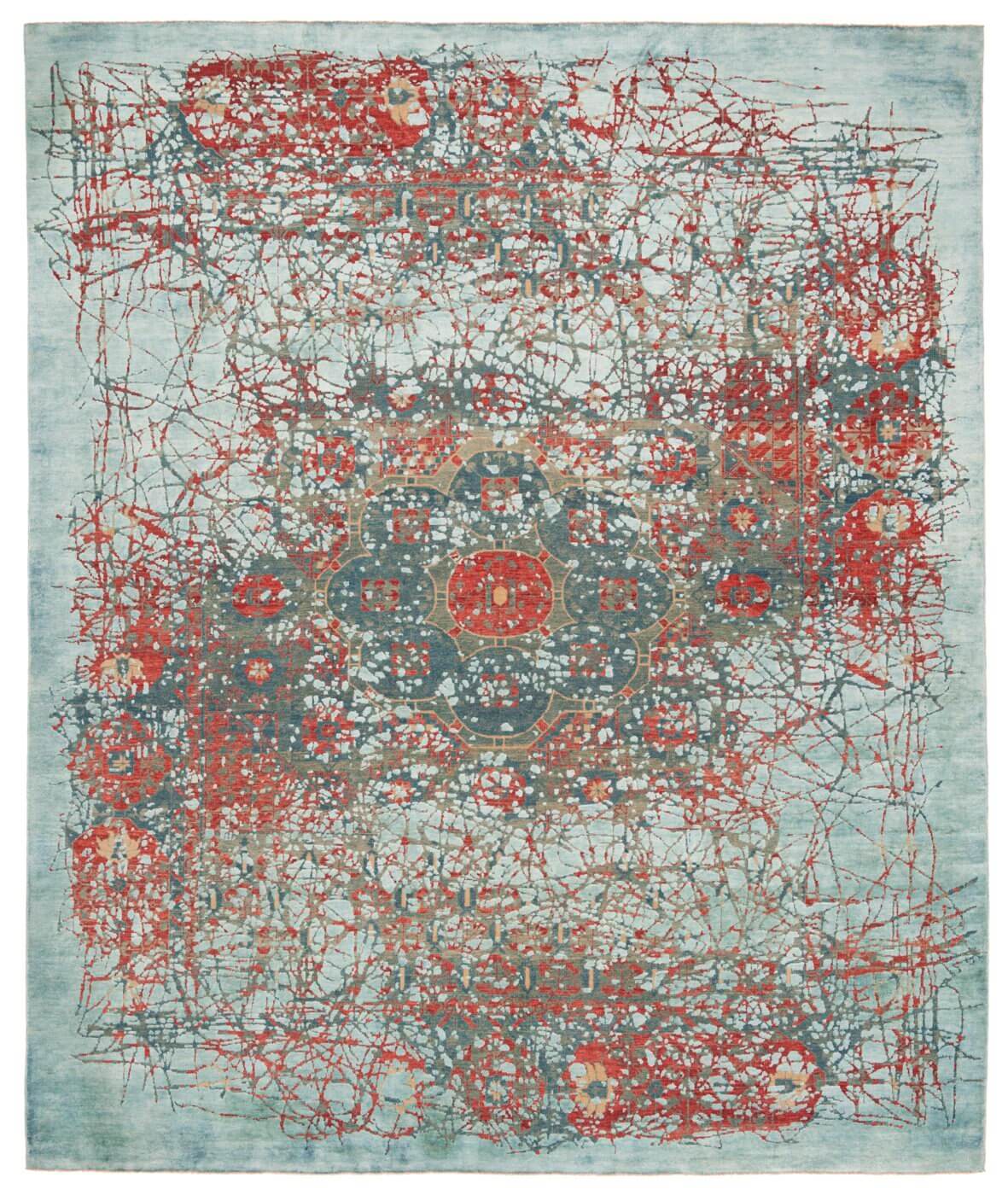Ковер эксклюзивный Mamluk Kensington Pleasure Red Blue Silk | Размер: 250 x 300 см