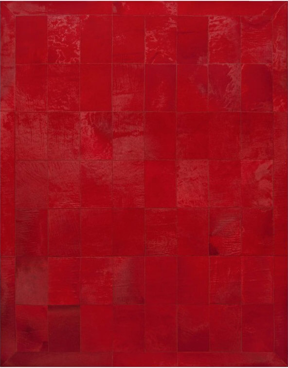 Килим з натуральної шкіри червоний Andronicus ☞ Розмір: 160 x 230 см