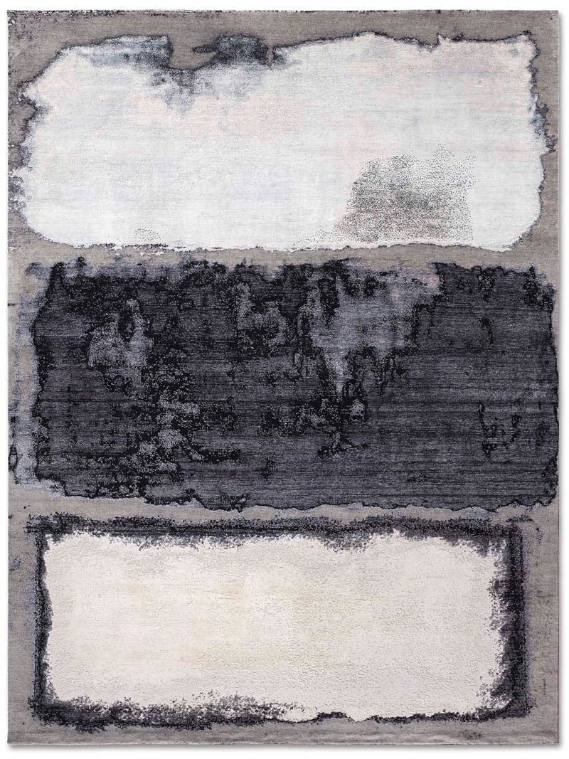 Елітний килим ручної роботи Silver/Black | Розмір: 250 x 300 см