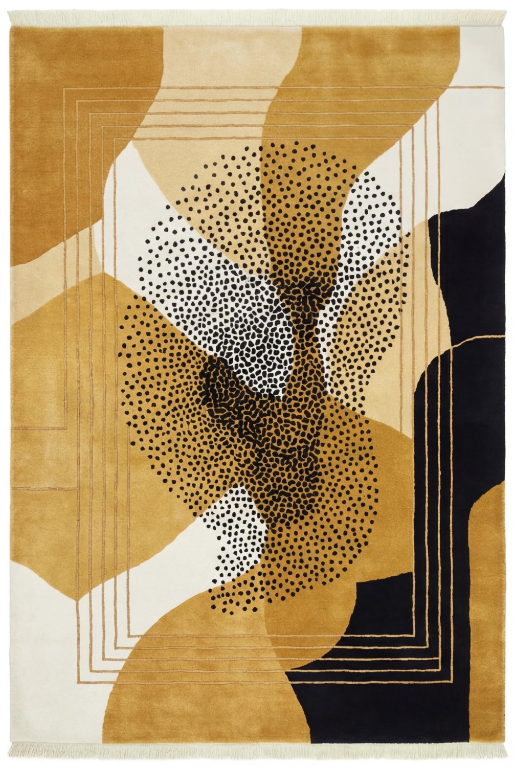 Дизайнерський килим Abstract Figure Gold