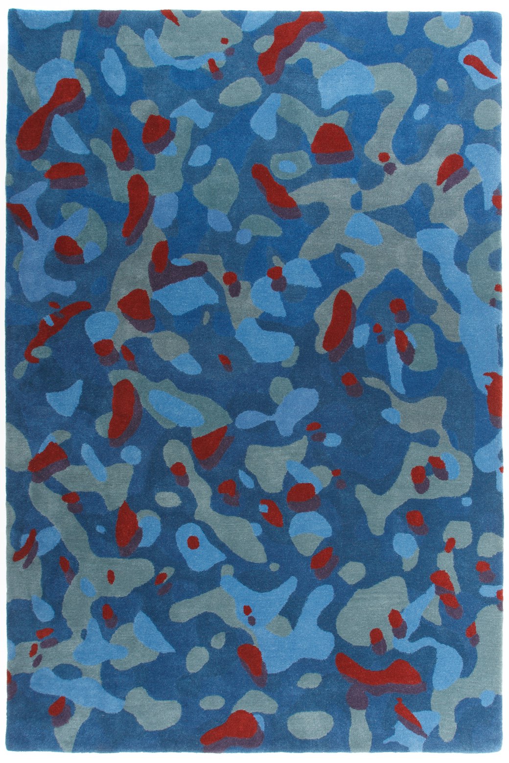 Ексклюзивний килим ручної роботи Camouflage Macro Blue