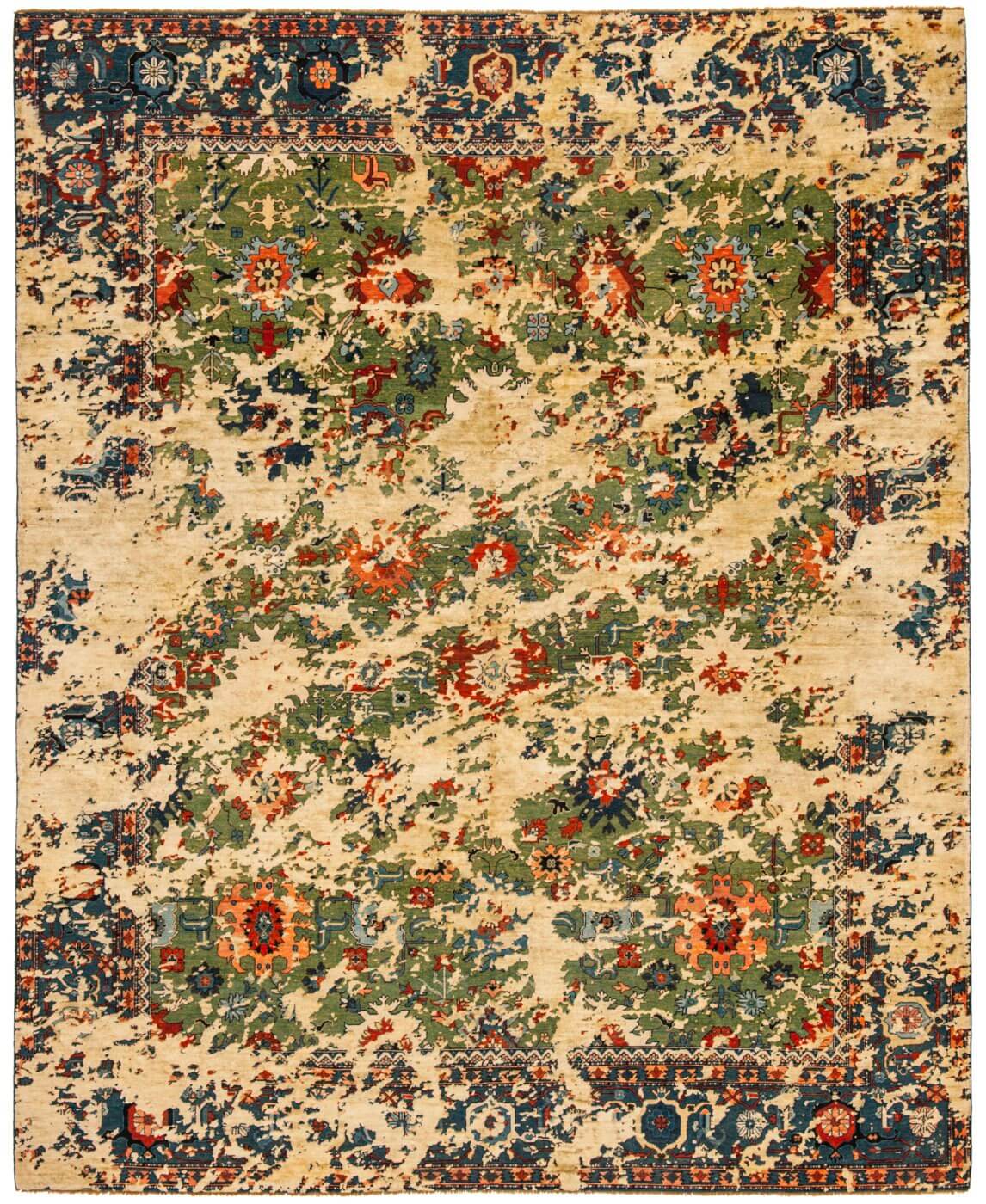 Ковер эксклюзивный Bidjar Kingscross Double Sky Green Ps3 Silk | Размер: 300 x 400 см