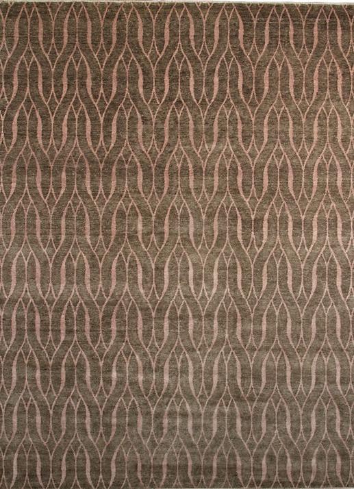 Килим шерстяний коричневий Ikat