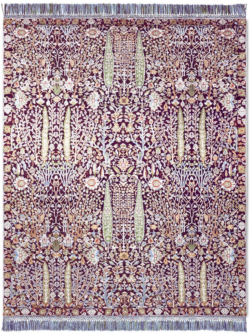 Елегантний килим ручної роботи Pine Garden Purple
