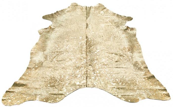 Шкура на пол бежевая с золотом Beige / Gold Natural