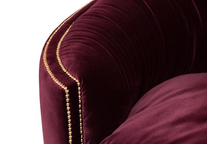 Красный изогнутый диван Premium Comfort