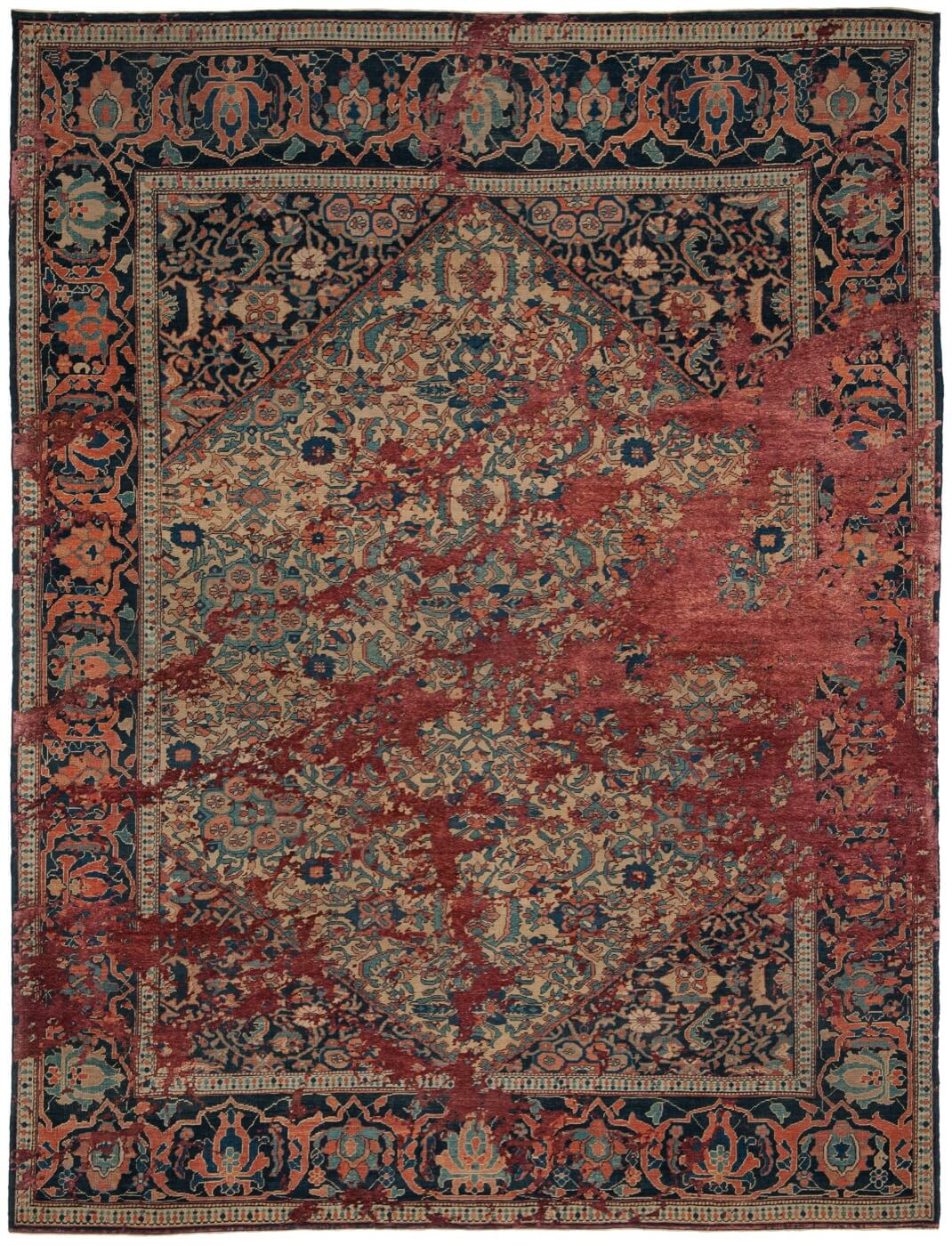 Ковер эксклюзивный Serapi Queensbury Sky Yellow Brownred Silk | Размер: 250 x 300 см