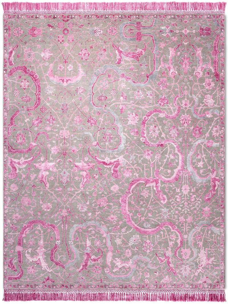 Розкішний килим ручної роботи Tabriz Pink | Розмір: 183 x 274 см