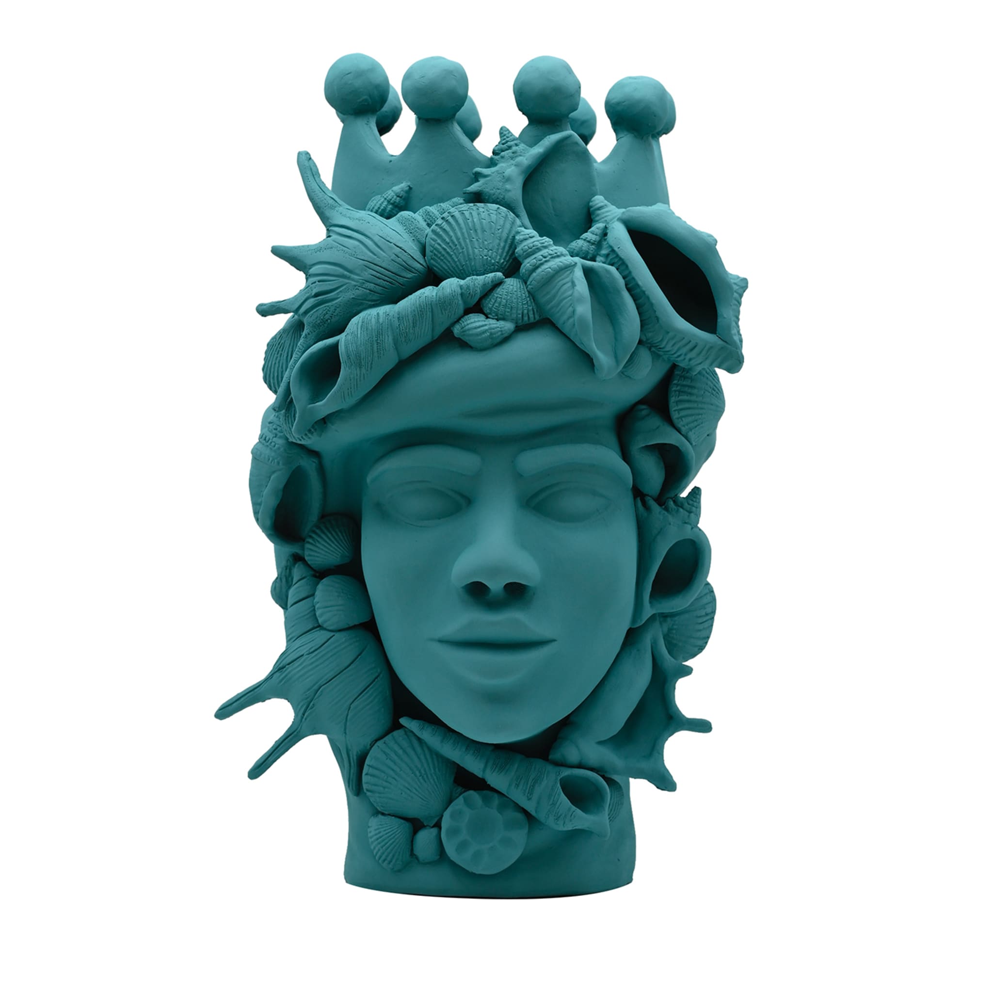 Сине-зелёная скульптура Moor's Head