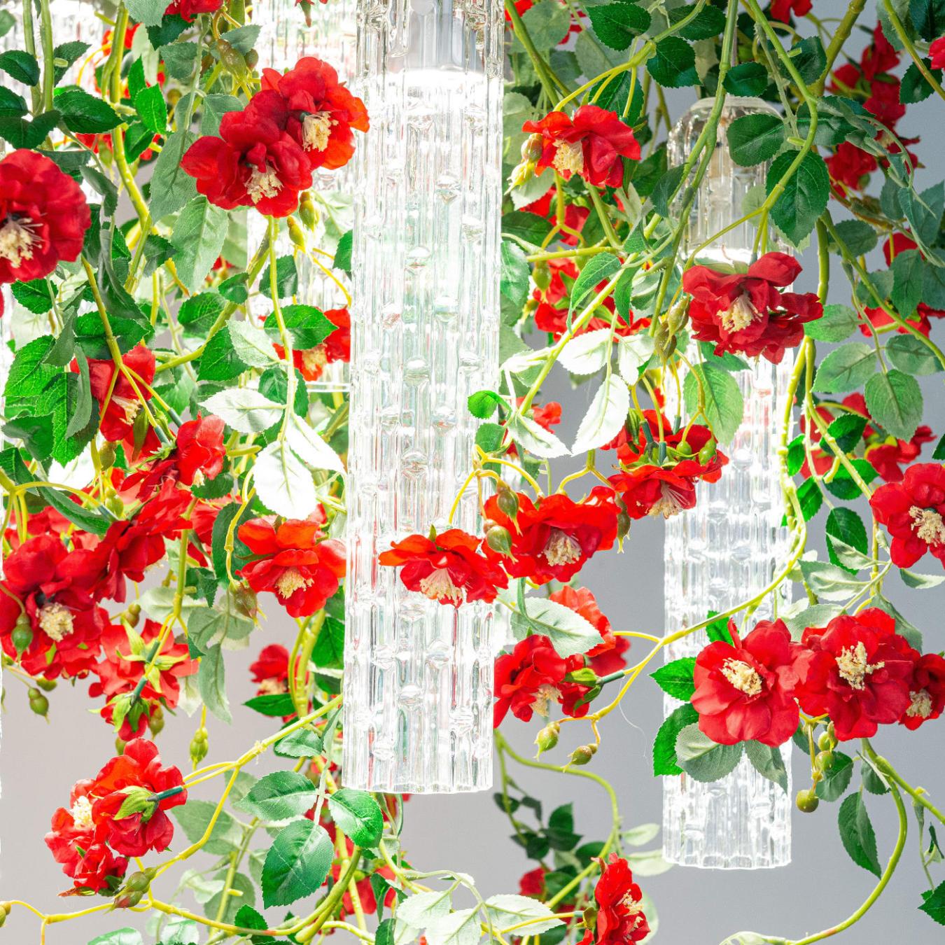 Большая люстра Wil Red Roses
