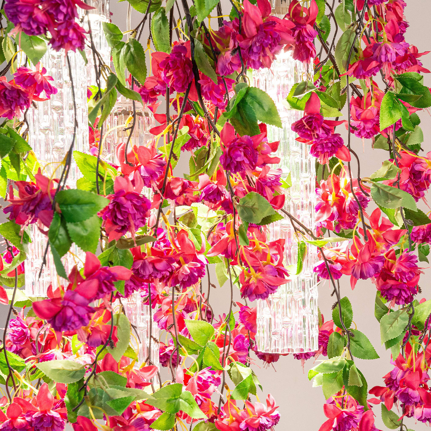 Большая каскадная люстра Pink Cascade