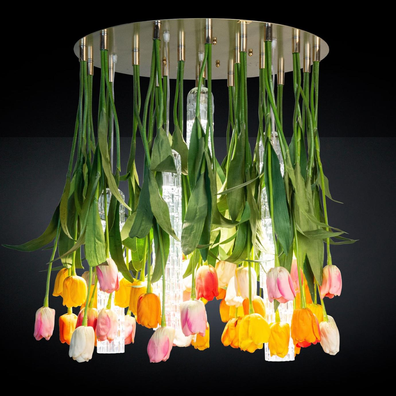 Кругла люстра Tulip