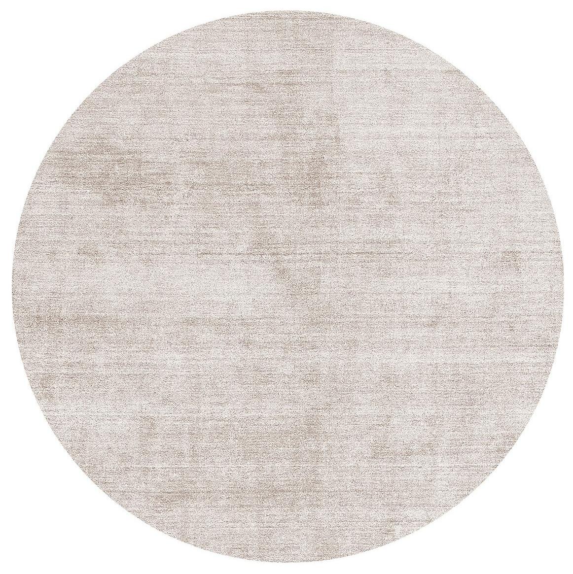 Круглий килим із бамбукового шовку Round Off-White Bamboo Silk | Розмір: Ø 300 см
