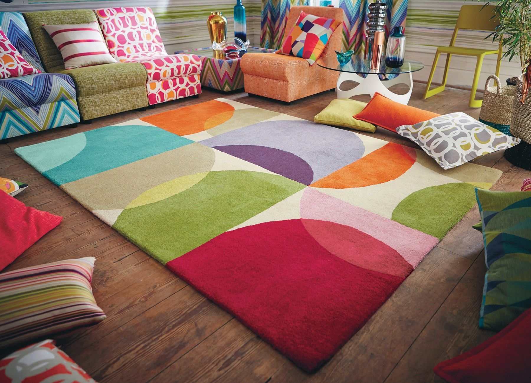 Шерстяний килим преміум Living Kaleido Pop