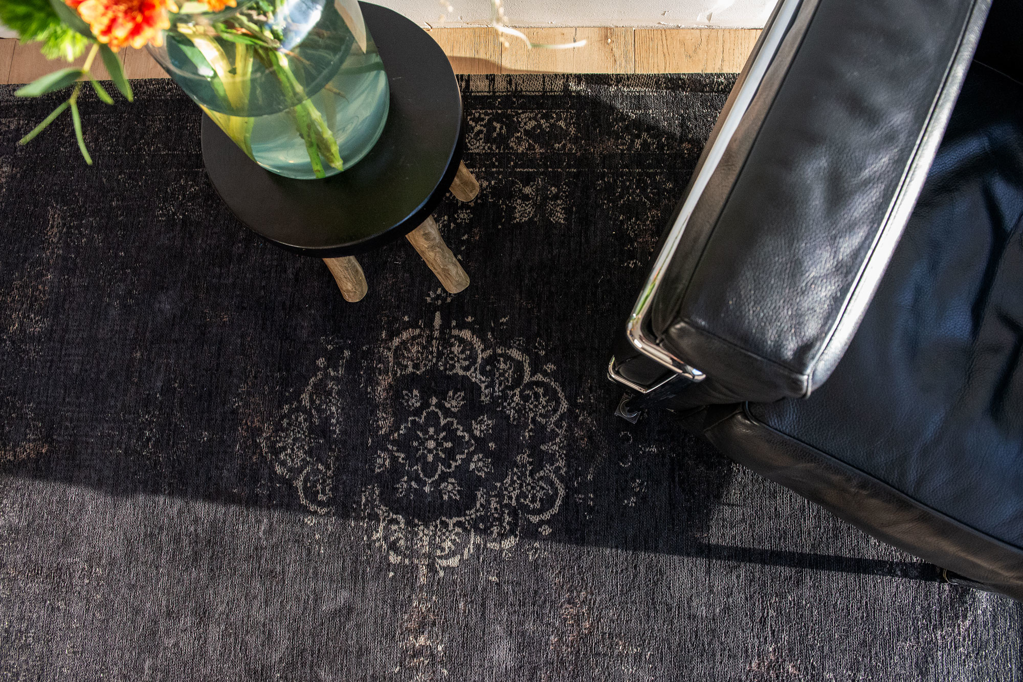 Ковер винтажный медальон Mineral Black | Размер: 170 x 240 см