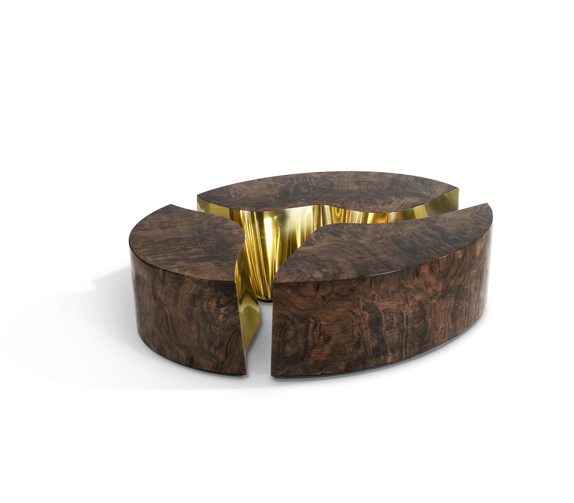 Журнальный столик Fissure Oval Walnut