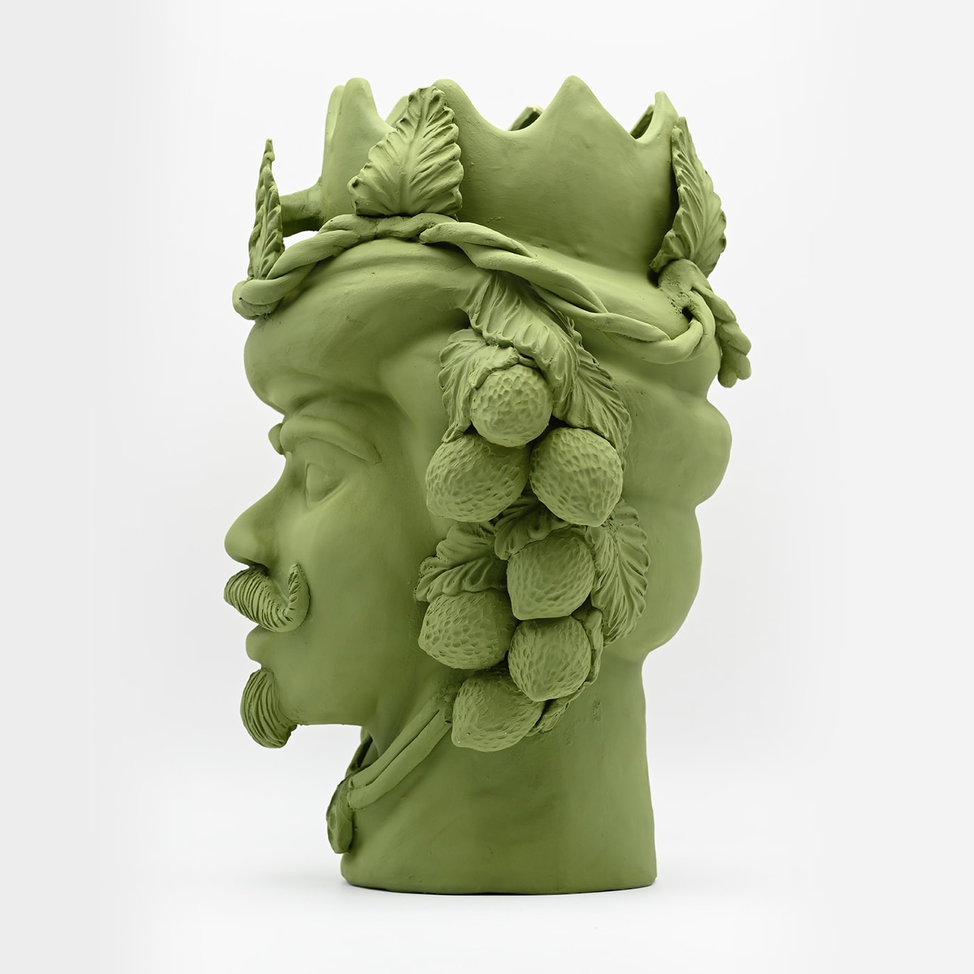 Зелёная матовая скульптура Moor's Head