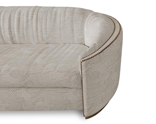 Бежевый изогнутый диван Premium Comfort