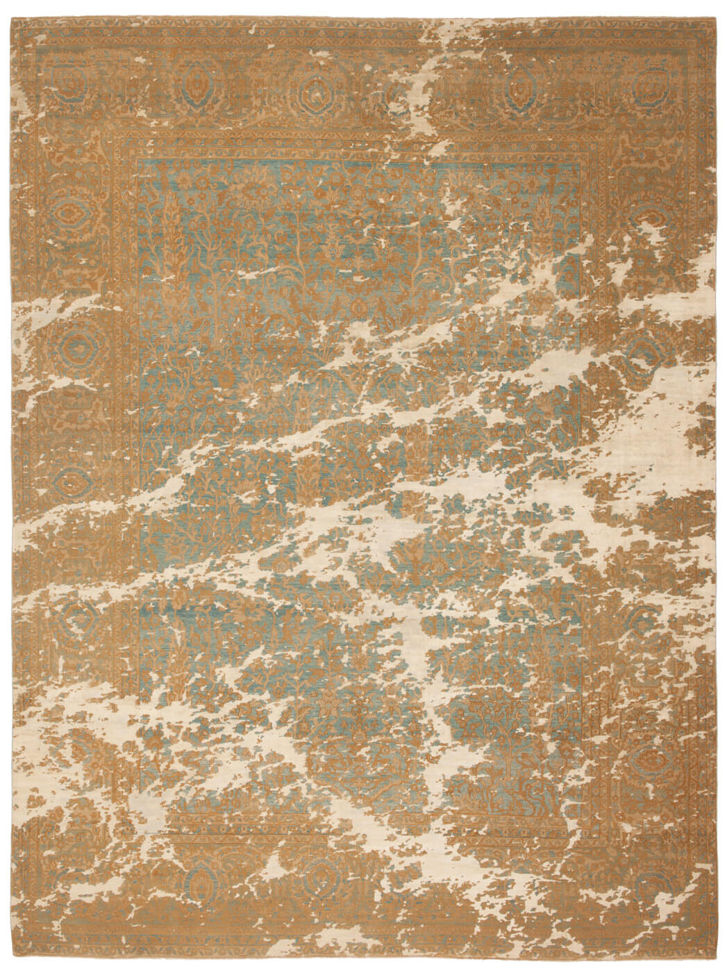 Ковер Tabriz Wooster Sky Lightblue Gold Silk