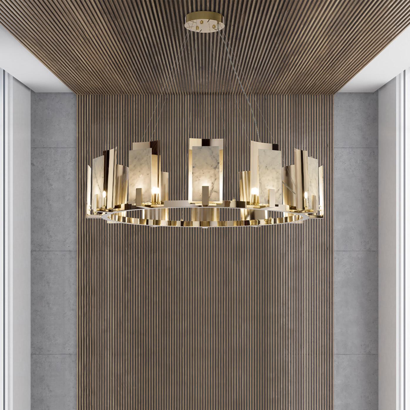 Круглая люстра Carrara Gold