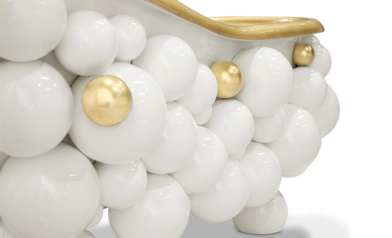 Дизайнерська ванна Gravity White/Gold