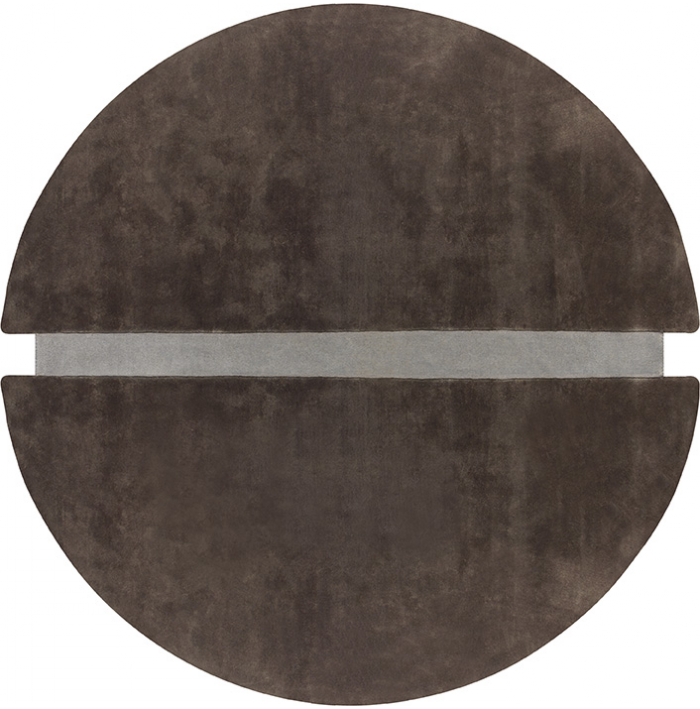 Круглий килим в стилі карт-деко Pop Art Brown Round