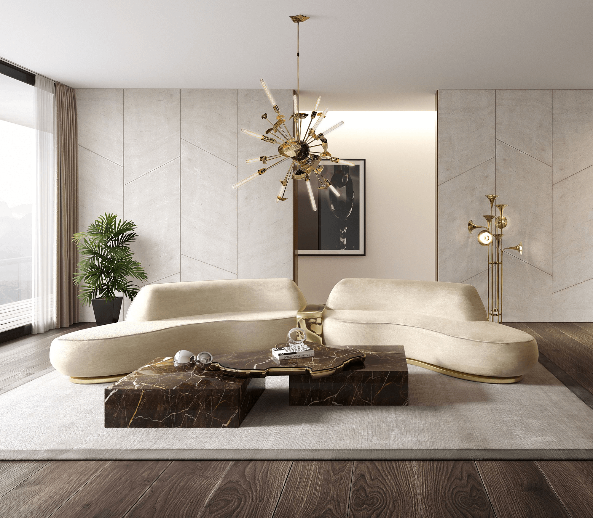 Журнальный столик Valencia Emperor Stone Table