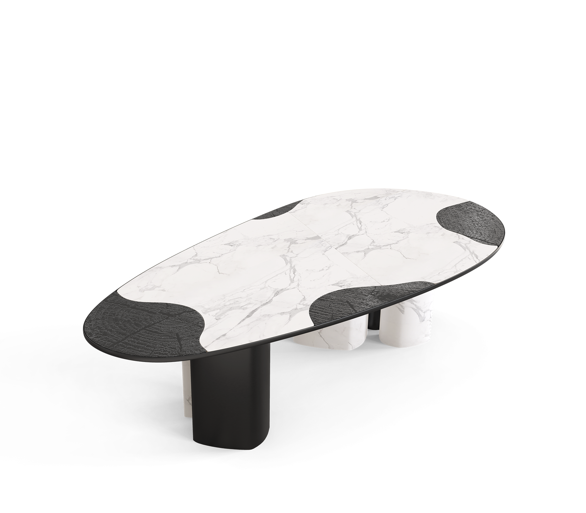 Обеденный стол Athena Carrara Marble & Onyx