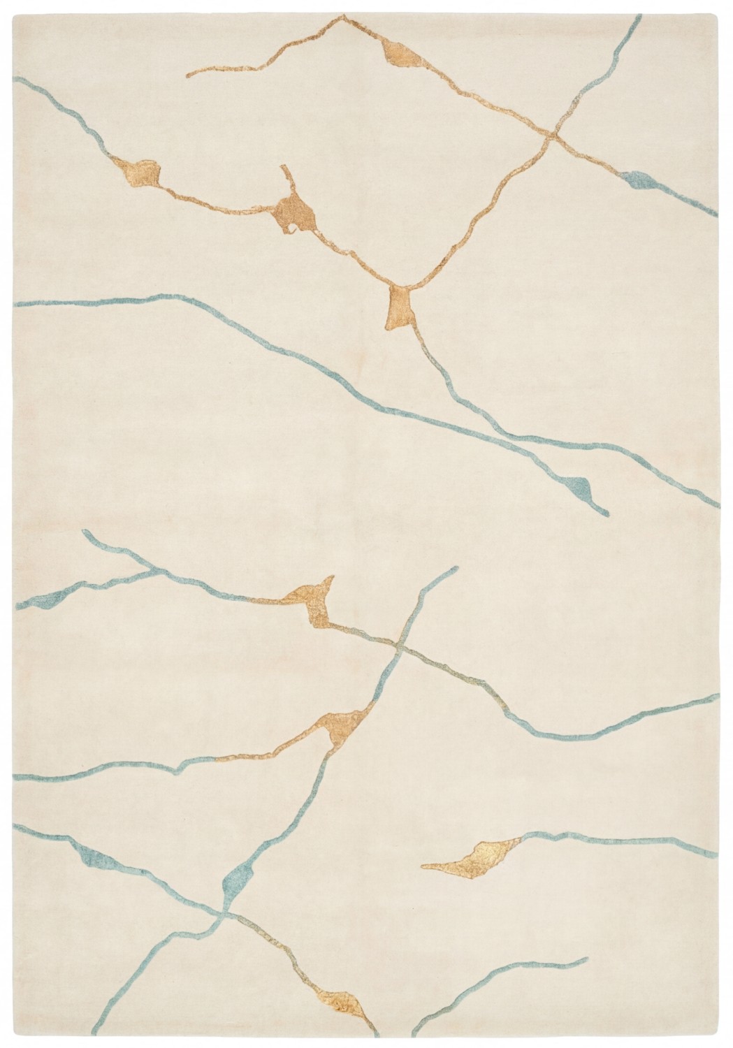 Преміальний килим ручної роботи Golden Veins Ivory