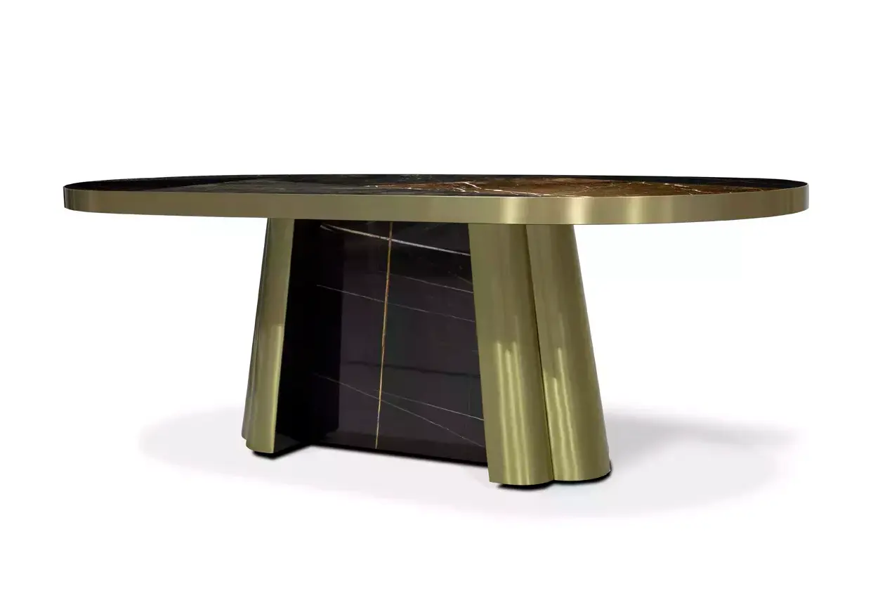 Обеденный стол Decovita Black & Gold Granite