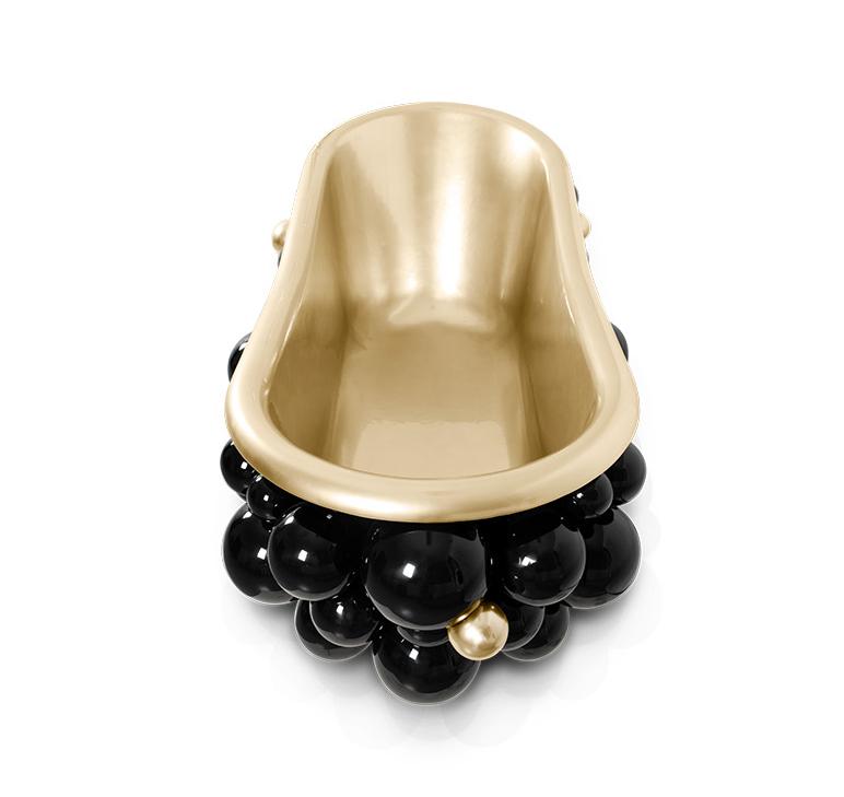 Дизайнерская ванна Gravity Black / Gold