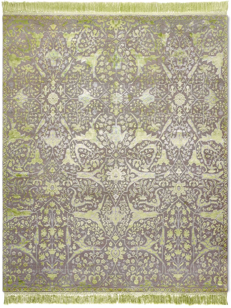 Елегантний килим ручної роботи Teheran Green | Розмір: 140 × 210 см