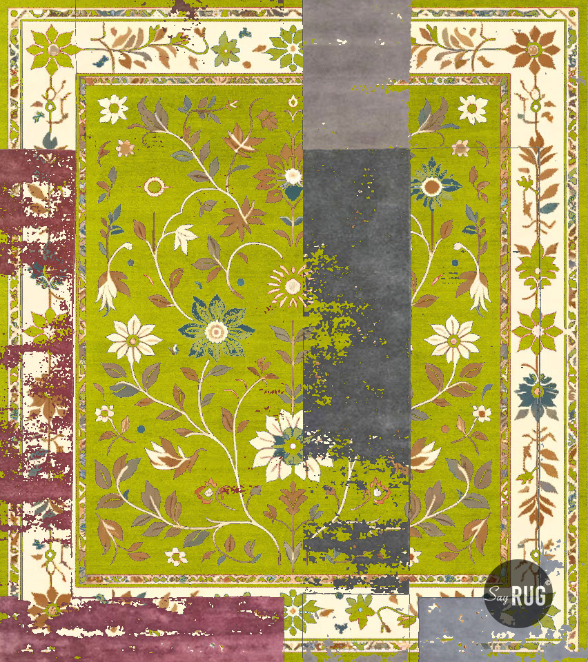 Дизайнерський килим Chennai Green Geometry | Розмір: 250 x 300 см