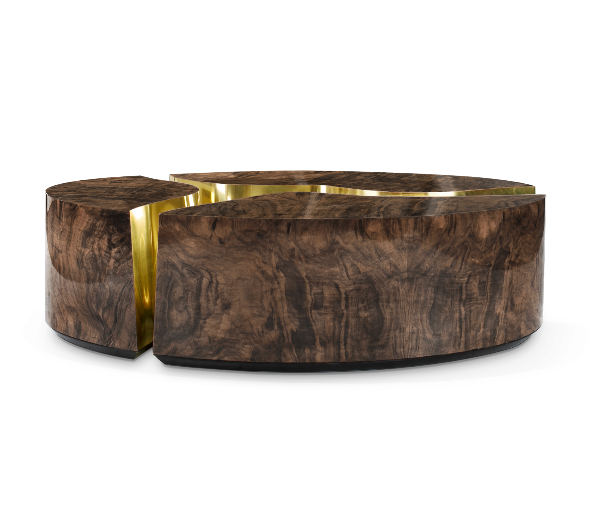 Журнальный столик Fissure Oval Walnut