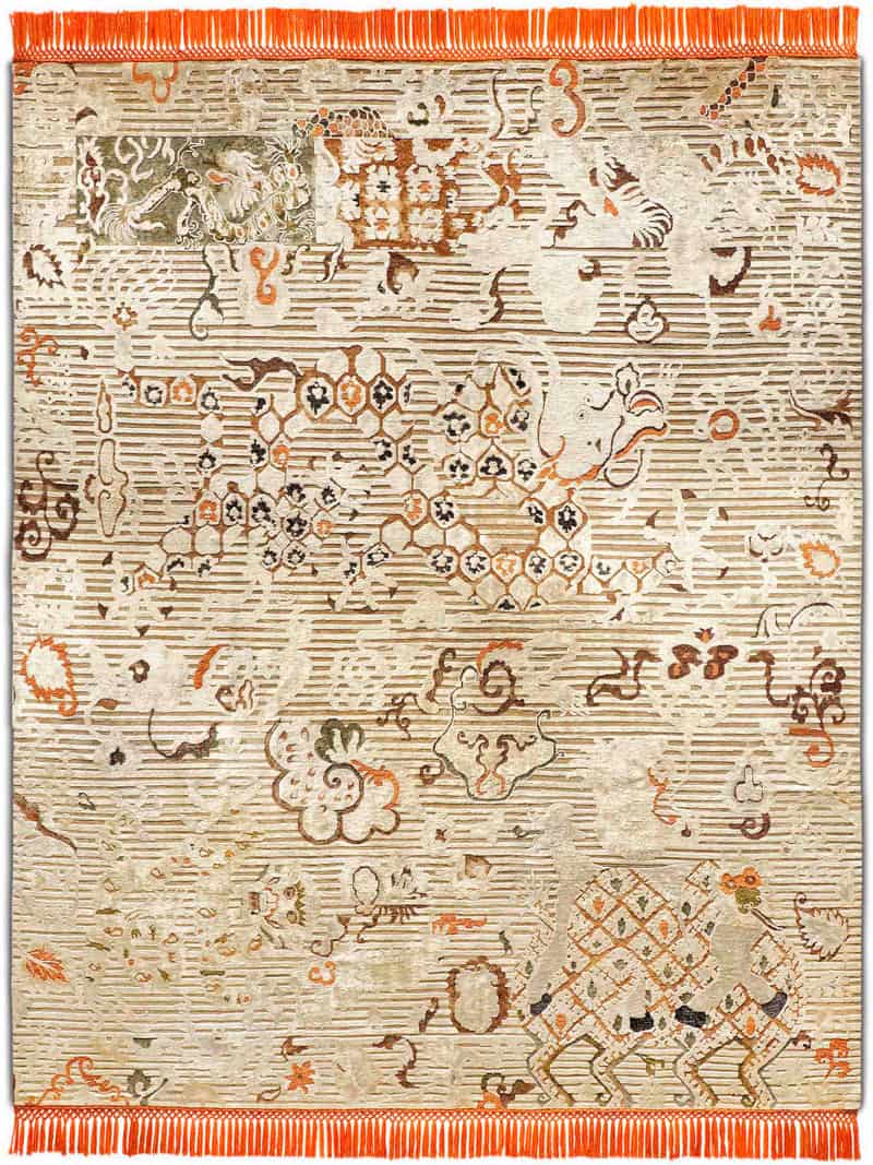 Элитный ковер Dragon Orange / Beige ☞ Розмір: 300 x 400 см