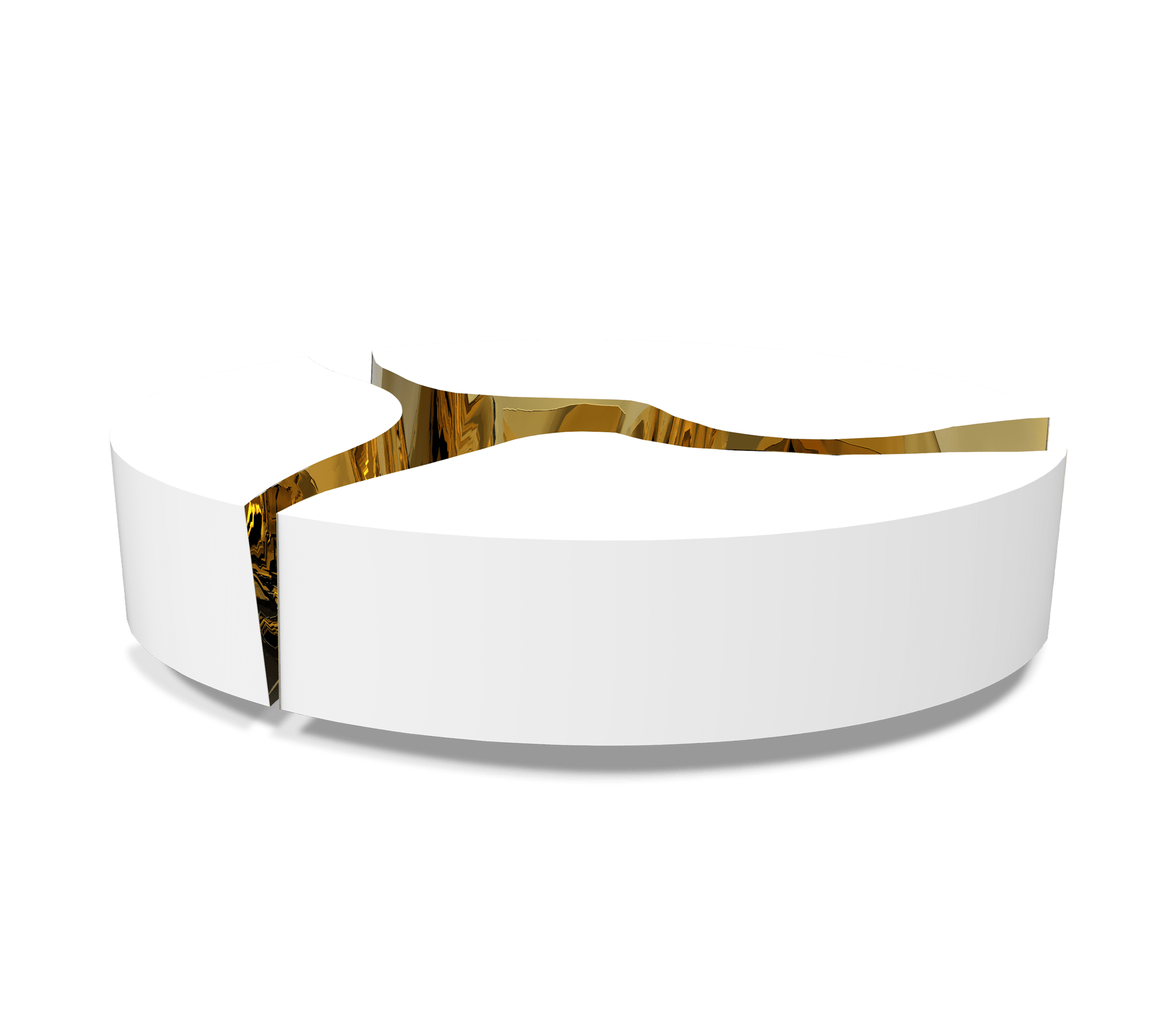 Журнальний столик Fissure Oval White