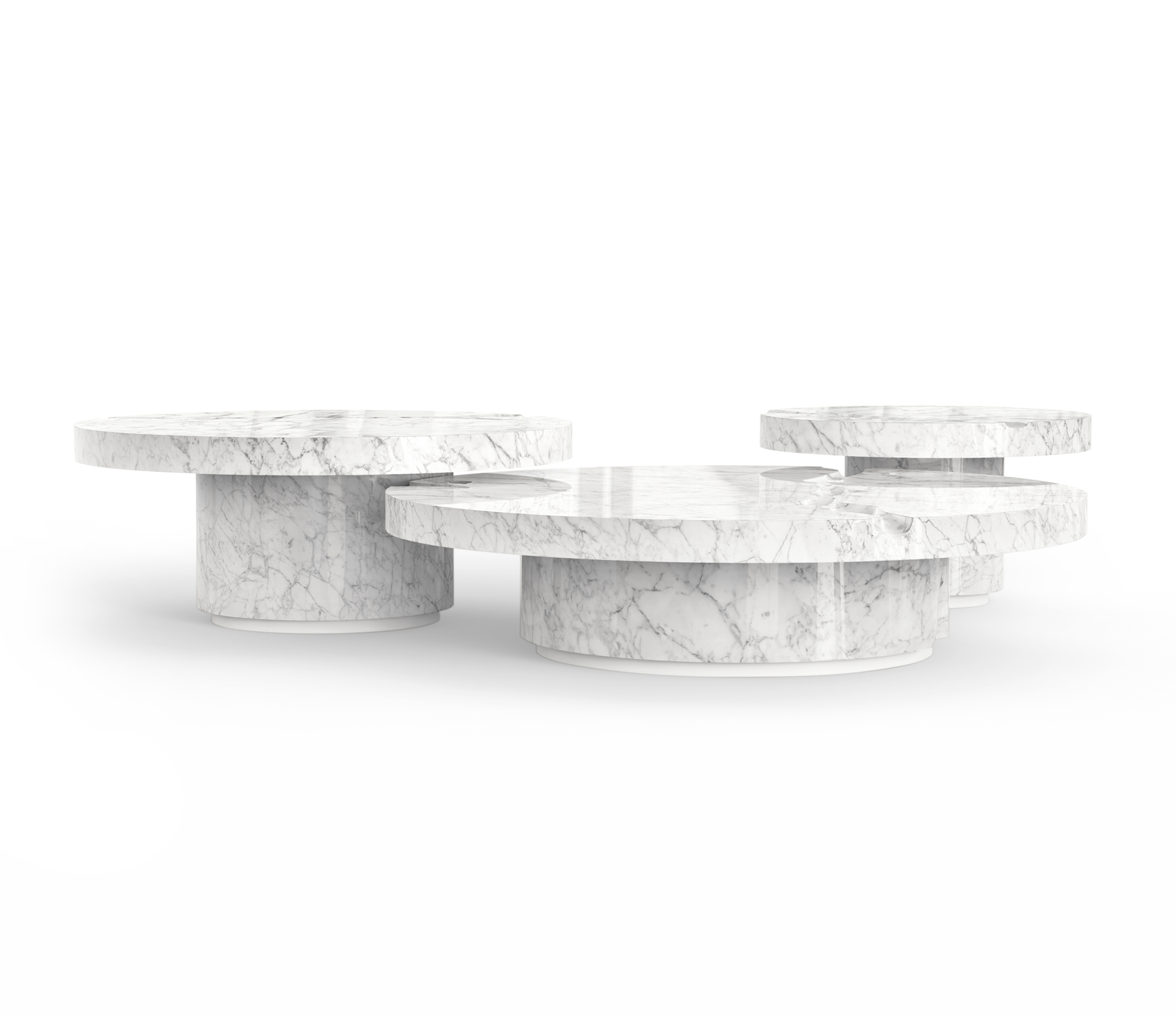Журнальний столик Dominion Carrara Marble 3-Piece Set