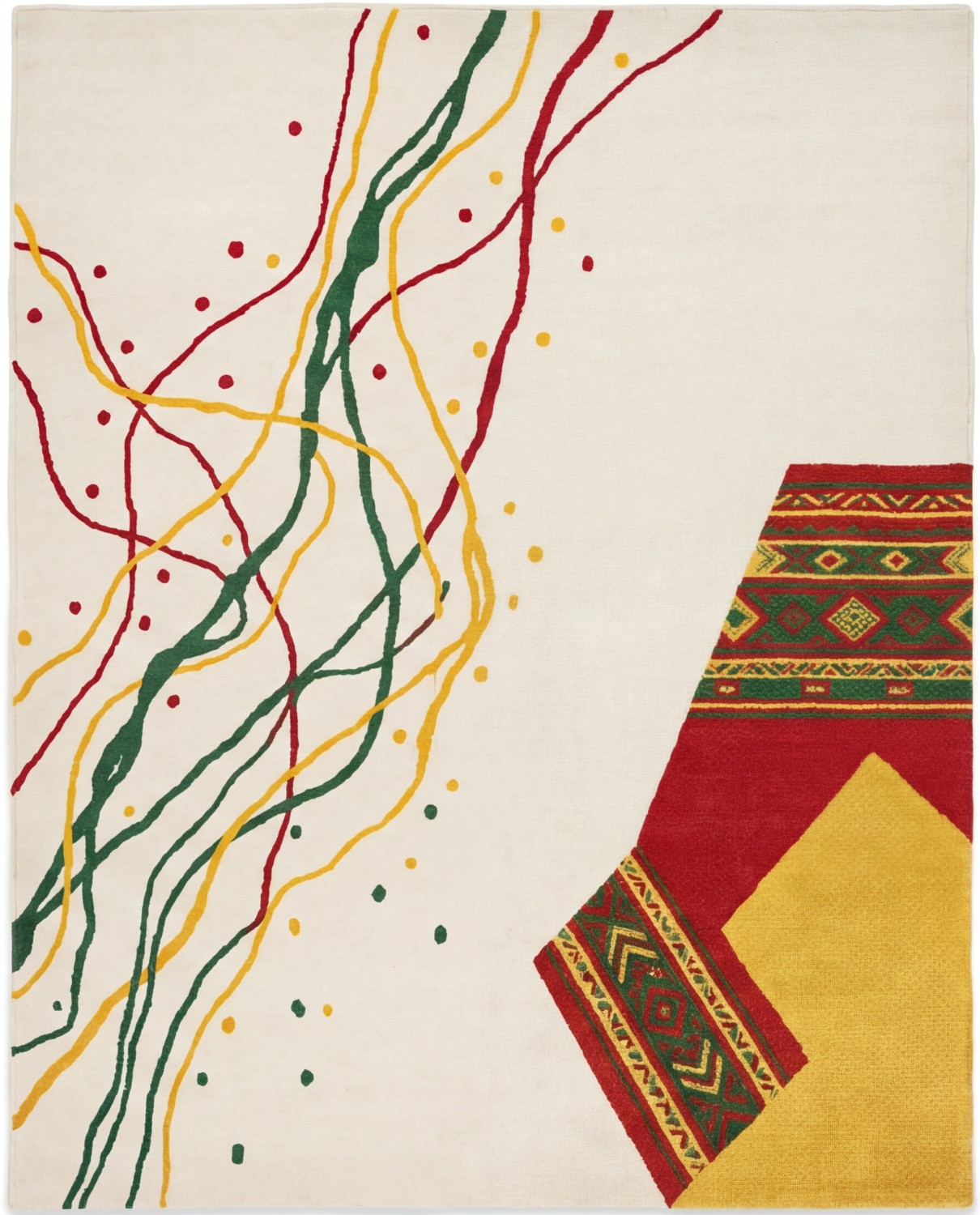 Ковер премиум ручной работы Calligraphic Paths Color