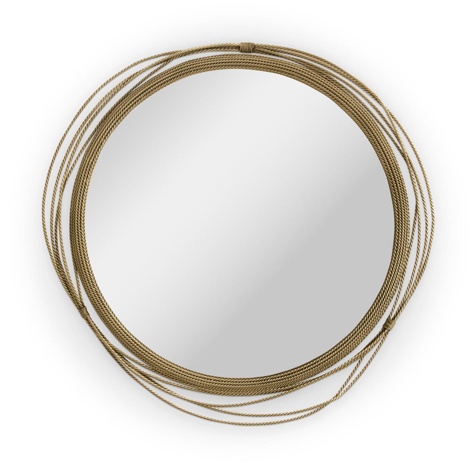 Настенное зеркало Round Brass
