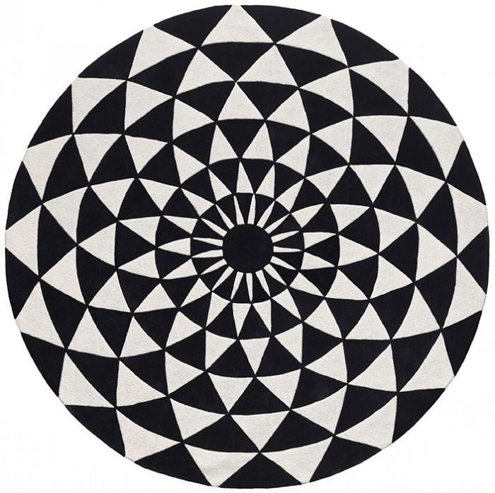 Килим круглий Black & White