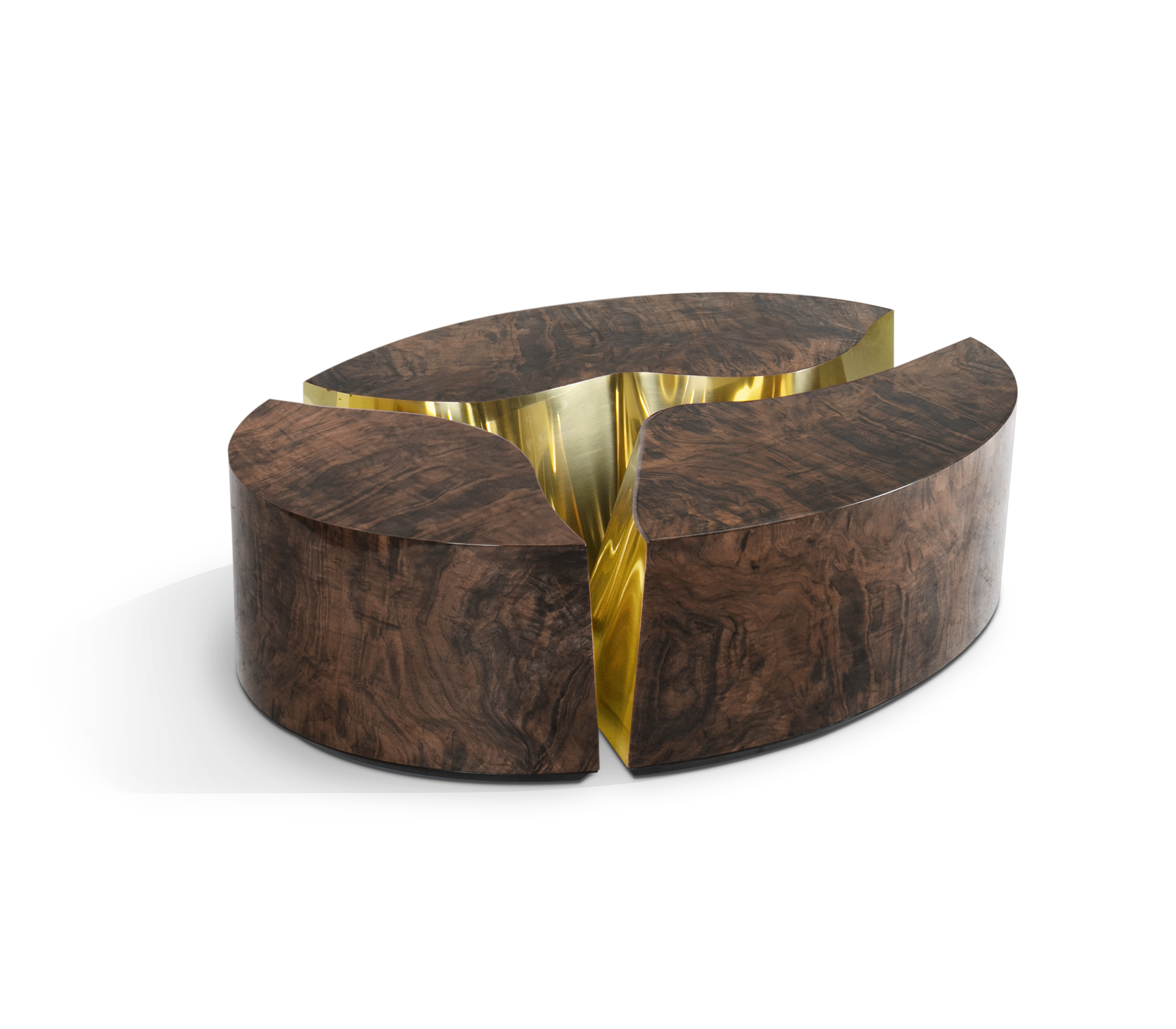 Журнальный столик Fissure Oval Walnut