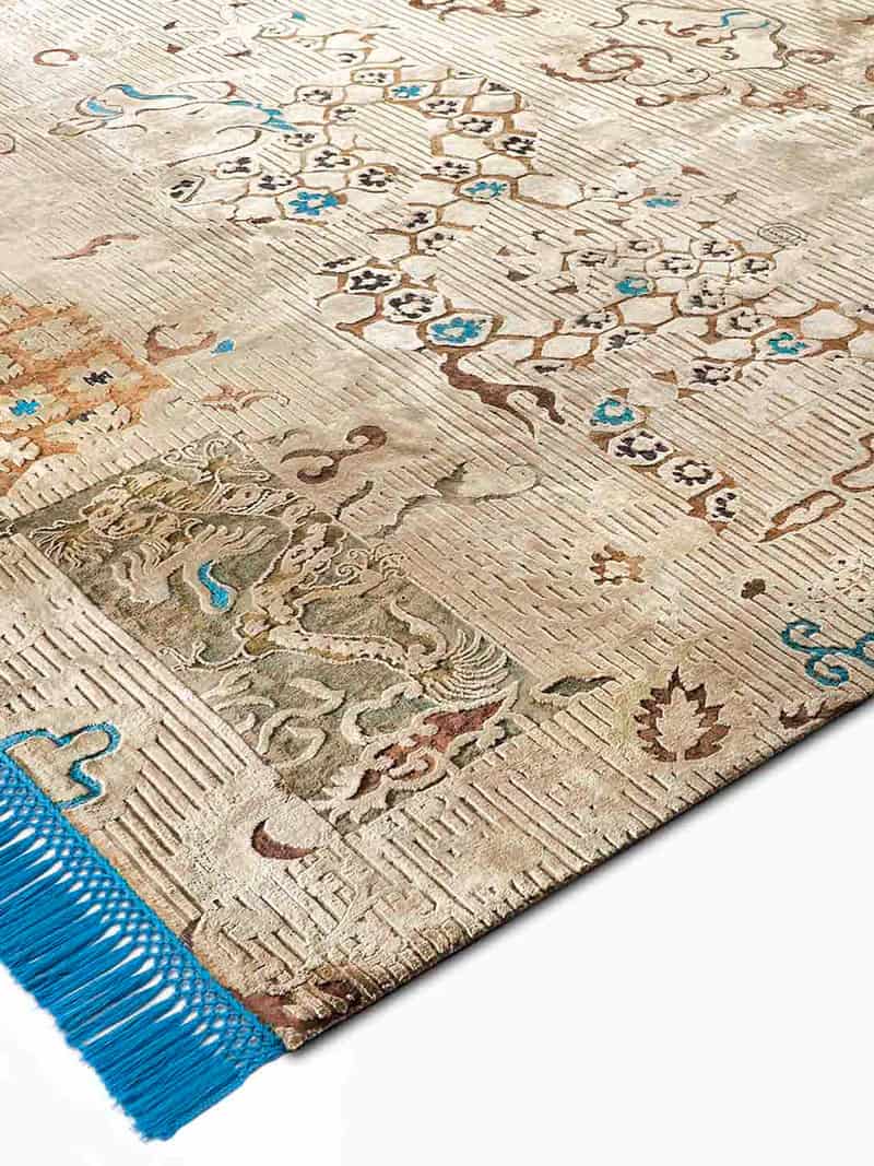 Оригинальный ковер Dragon Blue / Beige ☞ Розмір: 122 x 183 см