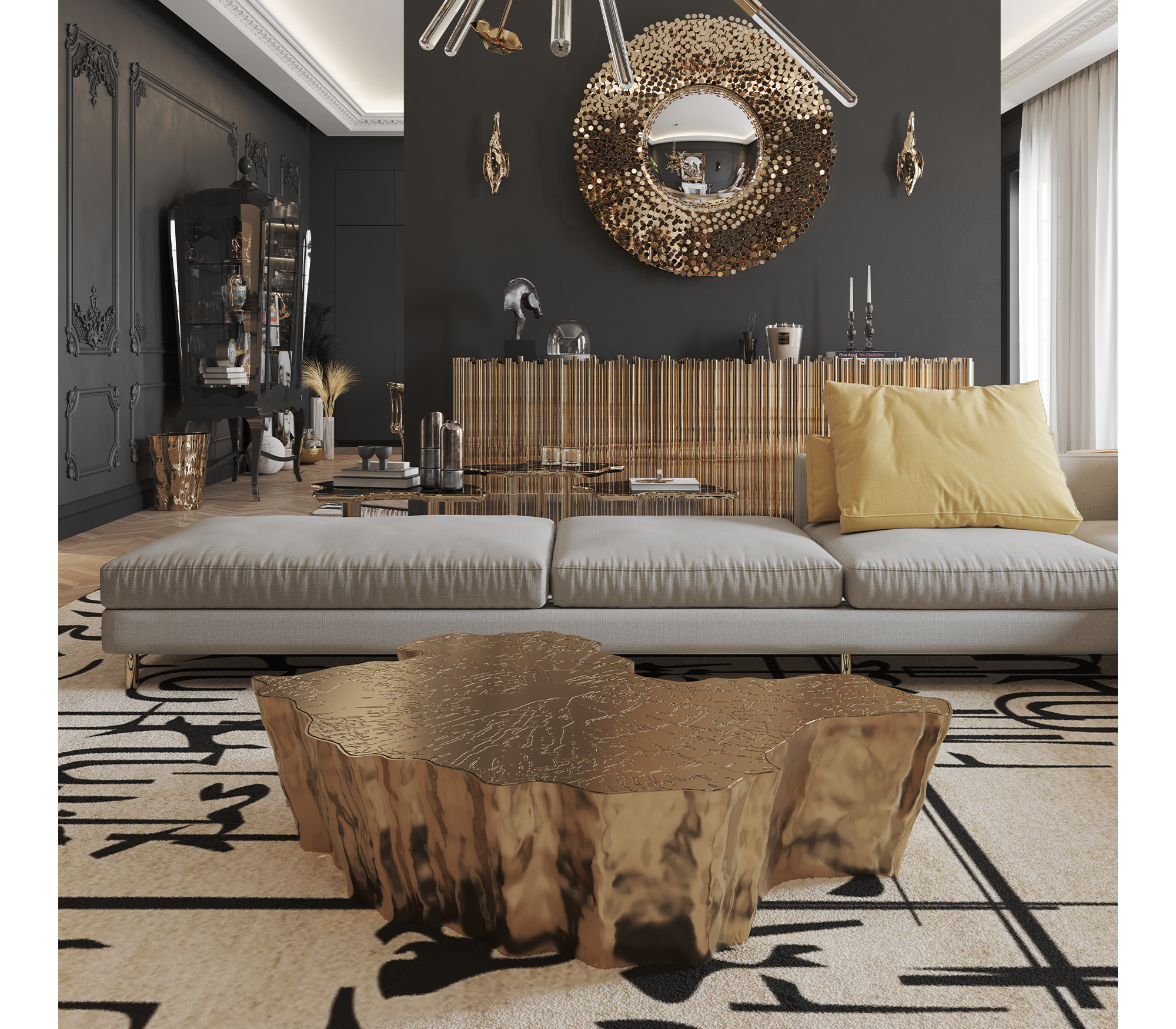 Журнальний столик Paradise Calacatta | Розмір: Ш 123 x Г 102 x В 30 см