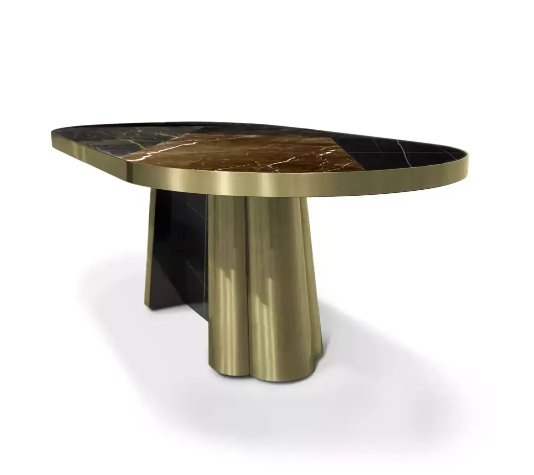 Обеденный стол Decovita Black & Gold Granite