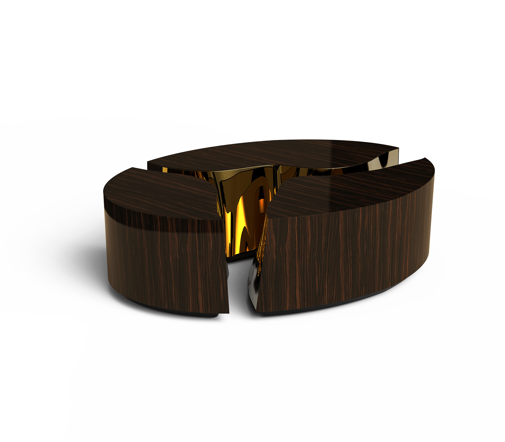 Журнальный столик Fissure Oval Ebony