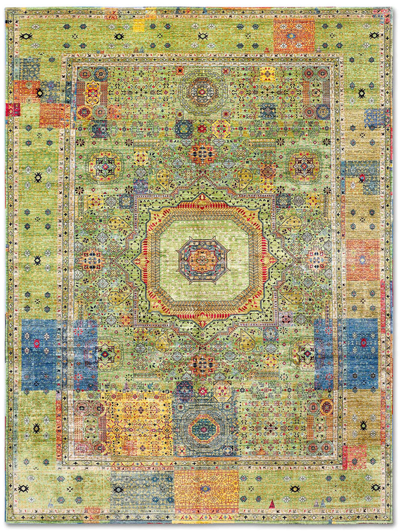 Оригинальный ковер ручной работы Cosmic Green | Размер: 274 x 365 см