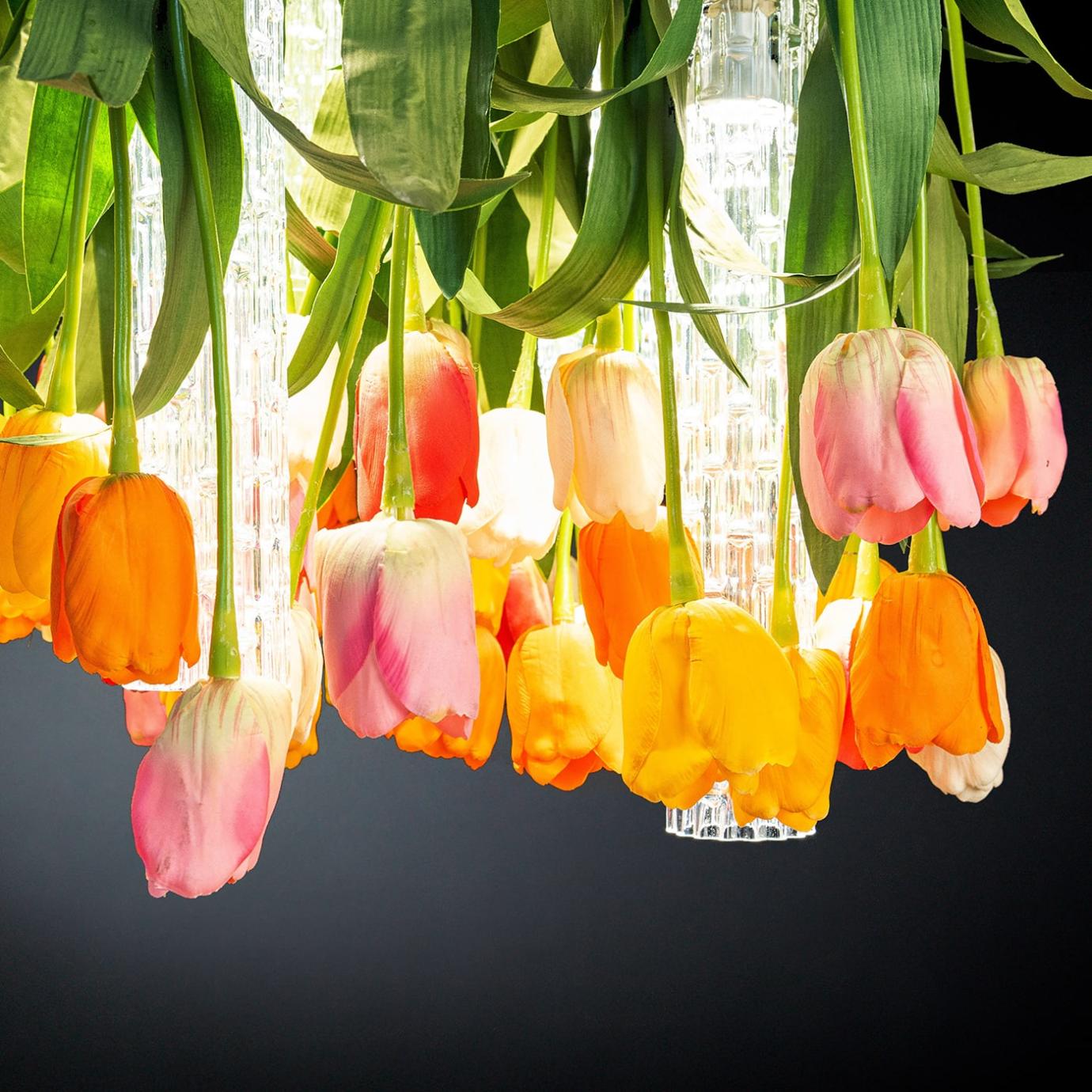 Кругла люстра Tulip