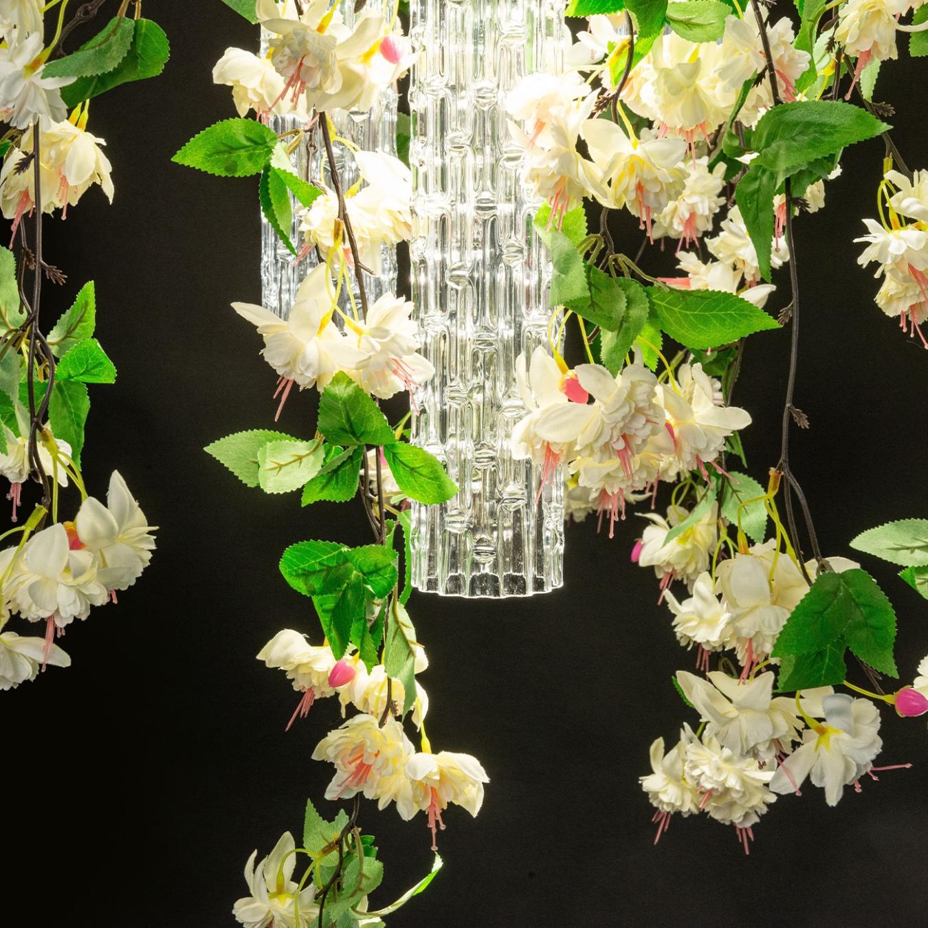 Малая белая каскадная люстра White Cascade